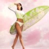 CYNTHIA ROWLEY Custom Short Surfboard - Cheery Blossom