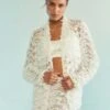 CYNTHIA ROWLEY3D Embroidered Tulle Blazer