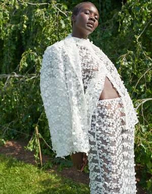 CYNTHIA ROWLEY3D Embroidered Tulle Blazer 5 CYNTHIA ROWLEY3D Embroidered Tulle Blazer - Image 5