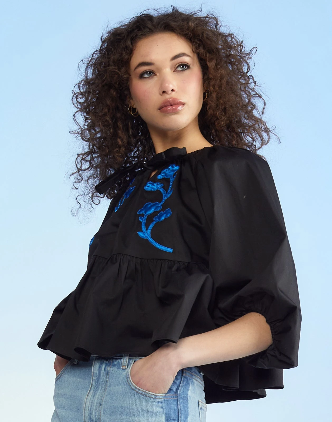 CYNTHIA ROWLEY Annabelle Cotton Blouse 4 CYNTHIA ROWLEY Annabelle Cotton Blouse - Image 4