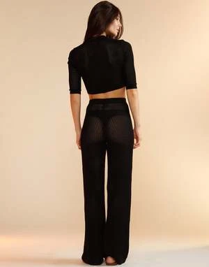 CYNTHIA ROWLEYAllegra Crochet Knit Pant 3 CYNTHIA ROWLEYAllegra Crochet Knit Pant - Image 3
