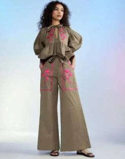 CYNTHIA ROWLEYAnnabelle Cotton Blouse - KHAKI