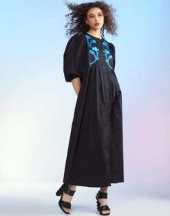 CYNTHIA ROWLEYAnnabelle Cotton Maxi Dress - Black -Cynthia Rowley Shop Annabelle Cotton Maxi Dress 20230222224525 3