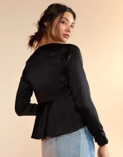 CYNTHIA ROWLEY Jula Silk Blouse -Cynthia Rowley Shop BLACKSILK4