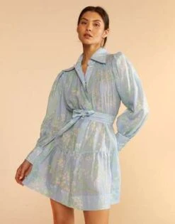 CYNTHIA ROWLEYBaby's Breath Shirt Dress - LTBLU