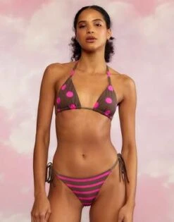 CYNTHIA ROWLEYBecca String Bikini Bottom - Brown/Pink -Cynthia Rowley Shop Becca String Bikini Bottom 20230601232802 2
