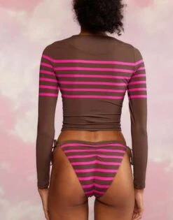 CYNTHIA ROWLEYBecca String Bikini Bottom - Brown/Pink -Cynthia Rowley Shop Becca String Bikini Bottom 20230601232804