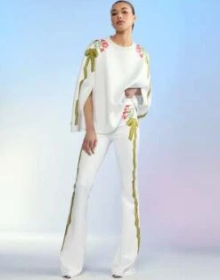 CYNTHIA ROWLEYBonded Fit And Flare Pant