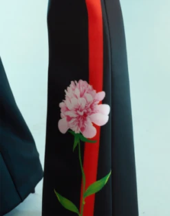 CYNTHIA ROWLEYBonded Fit And Flare Pant - Black/Red -Cynthia Rowley Shop Bonded Fit and Flare Pant 20231009050626 2