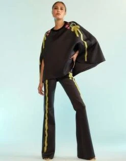 CYNTHIA ROWLEYBonded Fit And Flare Pants