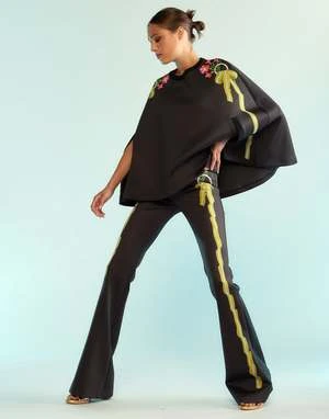 CYNTHIA ROWLEYBonded Fit And Flare Pants 3 CYNTHIA ROWLEYBonded Fit And Flare Pants - Image 3