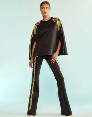 CYNTHIA ROWLEYBonded Fit And Flare Pants 2 CYNTHIA ROWLEYBonded Fit And Flare Pants - Image 2