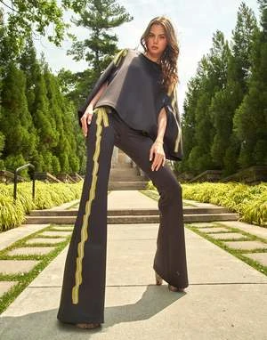 CYNTHIA ROWLEYBonded Fit And Flare Pants 6 CYNTHIA ROWLEYBonded Fit And Flare Pants - Image 6