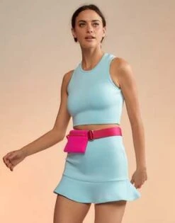 CYNTHIA ROWLEYBonded Mini Skirt - Blue -Cynthia Rowley Shop Bonded Mini Skirt 20230414225553 3