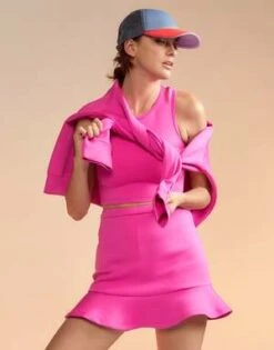 CYNTHIA ROWLEYBonded Mini Skirt - HTPNK