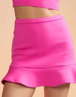 CYNTHIA ROWLEYBonded Mini Skirt - HTPNK -Cynthia Rowley Shop Bonded Mini Skirt 20230414225556 2