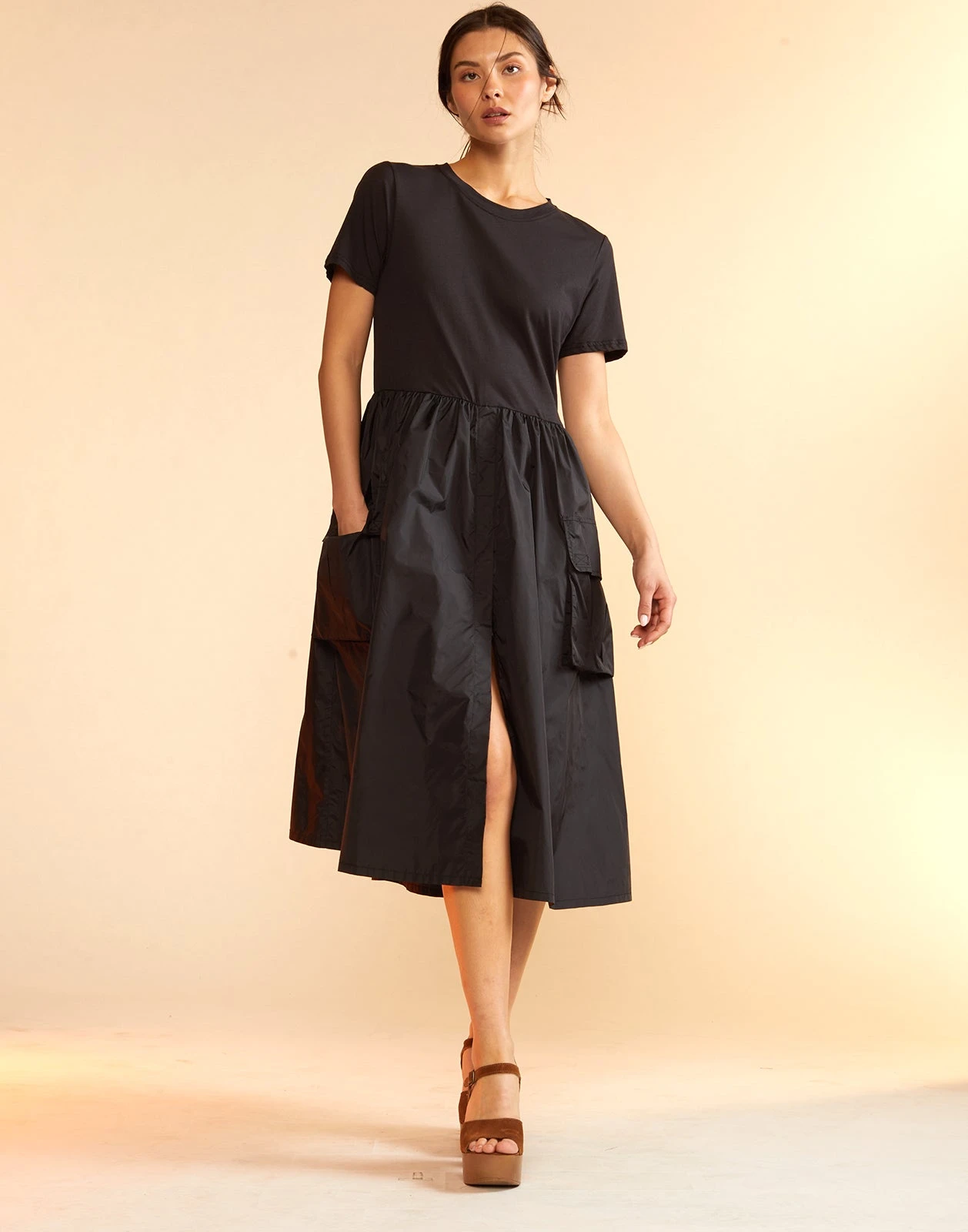 CYNTHIA ROWLEY Cargo Combo Tee Dress 3 CYNTHIA ROWLEY Cargo Combo Tee Dress - Image 3