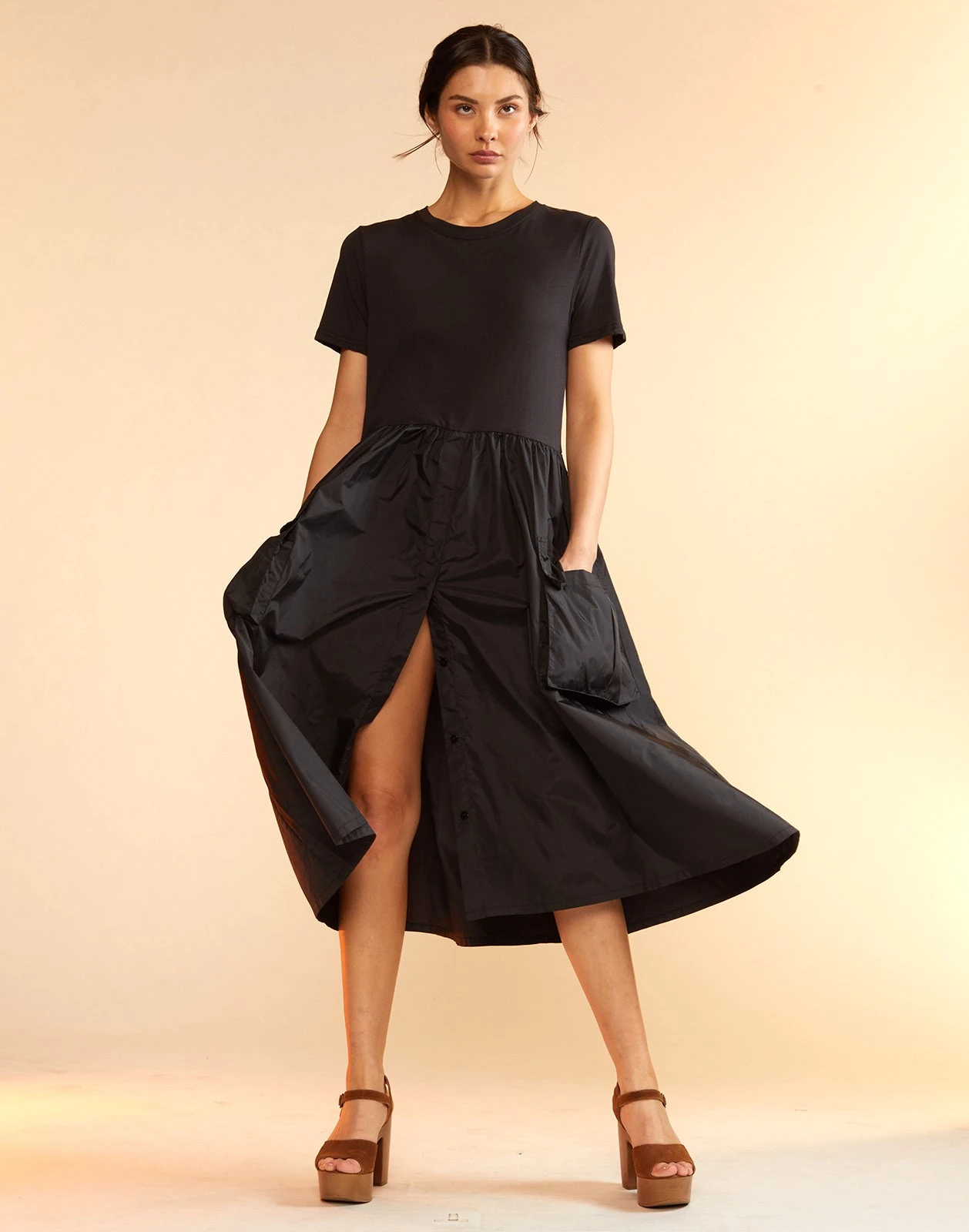 CYNTHIA ROWLEY Cargo Combo Tee Dress 5 CYNTHIA ROWLEY Cargo Combo Tee Dress - Image 5