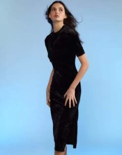 CYNTHIA ROWLEYCRUSH VELVET TEE DRESS - Black 10 CYNTHIA ROWLEYCRUSH VELVET TEE DRESS - Black -Cynthia Rowley Shop CRUSH VELVET TEE DRESS 20221229175533 2