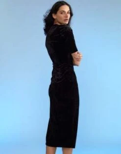 CYNTHIA ROWLEYCRUSH VELVET TEE DRESS - Black 11 CYNTHIA ROWLEYCRUSH VELVET TEE DRESS - Black -Cynthia Rowley Shop CRUSH VELVET TEE DRESS 20221229175533 3