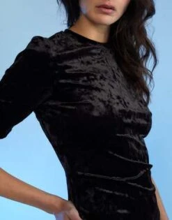 CYNTHIA ROWLEYCRUSH VELVET TEE DRESS - Black 14 CYNTHIA ROWLEYCRUSH VELVET TEE DRESS - Black -Cynthia Rowley Shop CRUSH VELVET TEE DRESS 20221229175534 2