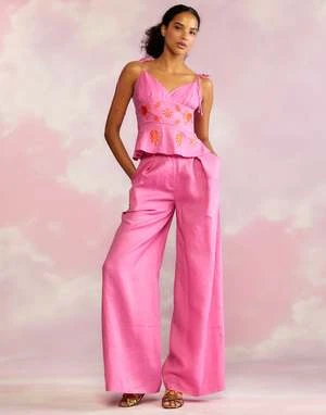 CYNTHIA ROWLEYCapri Cami Tank - Hot Pink 3 CYNTHIA ROWLEYCapri Cami Tank - Hot Pink - Image 3