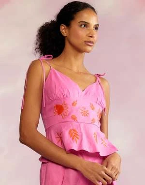 CYNTHIA ROWLEYCapri Cami Tank - Hot Pink 4 CYNTHIA ROWLEYCapri Cami Tank - Hot Pink - Image 4