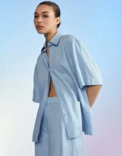 CYNTHIA ROWLEYCapri Linen Camp Shirt