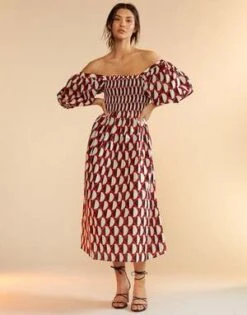 CYNTHIA ROWLEYCaprice Dress - Geo Blue/Red -Cynthia Rowley Shop Caprice Dress 20230801235617 2