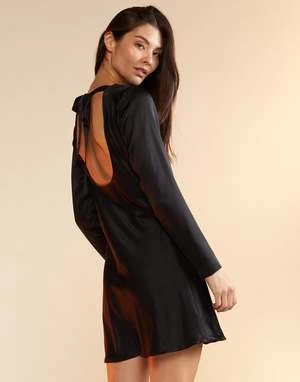 CYNTHIA ROWLEYCharlotte Silk Dress - Black 5 CYNTHIA ROWLEYCharlotte Silk Dress - Black - Image 5