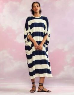 CYNTHIA ROWLEYChilmark Cotton Kaftee - Navy/White -Cynthia Rowley Shop Chilmark Cotton Kaftan 20230525231122