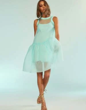 CYNTHIA ROWLEYChloe Organza Dress - Mint 1 CYNTHIA ROWLEYChloe Organza Dress - Mint