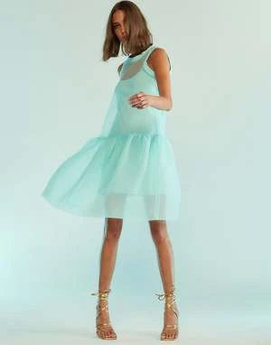 CYNTHIA ROWLEYChloe Organza Dress - Mint 6 CYNTHIA ROWLEYChloe Organza Dress - Mint - Image 6