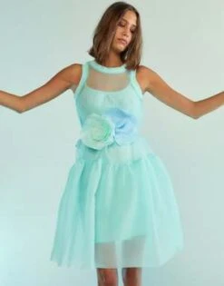 CYNTHIA ROWLEYChloe Organza Dress - Mint 18 CYNTHIA ROWLEYChloe Organza Dress - Mint -Cynthia Rowley Shop Chloe Organza Dress 20230810184918 3