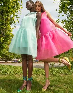 CYNTHIA ROWLEYChloe Organza Dress - Mint 9 CYNTHIA ROWLEYChloe Organza Dress - Mint - Image 9