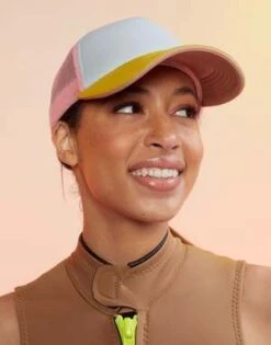 CYNTHIA ROWLEYColorblock Trucker Hat - Yellow/Blue/Pink -Cynthia Rowley Shop Colorblock Trucker Hat 20220509230824 2