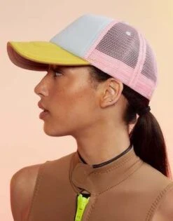 CYNTHIA ROWLEYColorblock Trucker Hat - Yellow/Blue/Pink -Cynthia Rowley Shop Colorblock Trucker Hat 20220509230824