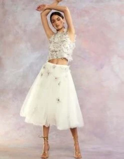 CYNTHIA ROWLEYButterfly Tulle Skirt - White -Cynthia Rowley Shop Cynthia Rowley Butterfly Tulle Skirt white 20230815233608