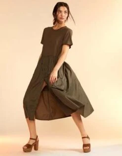CYNTHIA ROWLEYCargo Combo Tee Dress - Green -Cynthia Rowley Shop Cynthia Rowley Cargo Combo Tee Dress green 20230731234043 2