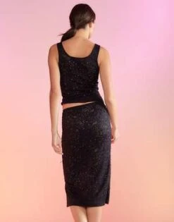 CYNTHIA ROWLEYCrystal Lace Mesh Skirt - Black -Cynthia Rowley Shop Cynthia Rowley Crystal Lace Mesh Skirt Black 20230124225848