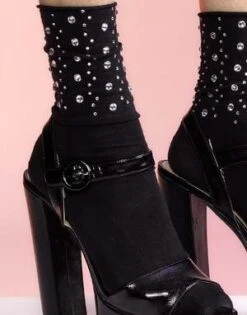 CYNTHIA ROWLEYCrystal Socks -Cynthia Rowley Shop Cynthia Rowley Crystal Socks Black 20230119225327
