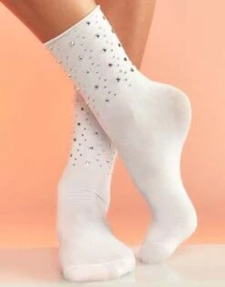 CYNTHIA ROWLEYCrystal Socks - White