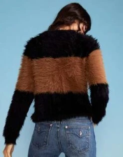 CYNTHIA ROWLEYFuzzy Stripe Sequin Sweater - Black/Brown 14 CYNTHIA ROWLEYFuzzy Stripe Sequin Sweater - Black/Brown -Cynthia Rowley Shop Cynthia Rowley Fuzzy Stripe Sequin Sweater Black Brown 20221028014238 1