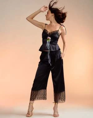 CYNTHIA ROWLEYIris Silk Pant - Black 2 CYNTHIA ROWLEYIris Silk Pant - Black - Image 2