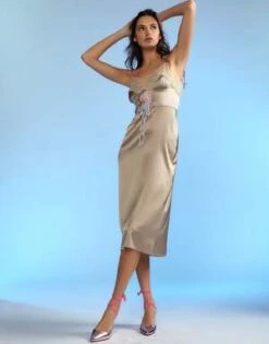 CYNTHIA ROWLEYIris Silk Slip Dress - TAUPE -Cynthia Rowley Shop Cynthia Rowley Iris Silk Slip Dress Taupe 20221221162617 1