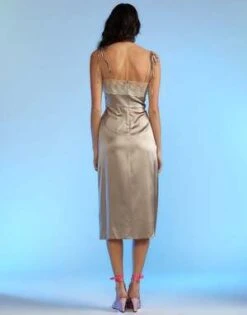 CYNTHIA ROWLEYIris Silk Slip Dress - TAUPE -Cynthia Rowley Shop Cynthia Rowley Iris Silk Slip Dress Taupe 20221221162617 3