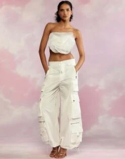 CYNTHIA ROWLEYKim Cargo Pant - White 11 CYNTHIA ROWLEYKim Cargo Pant - White -Cynthia Rowley Shop Cynthia Rowley Kim Cargo Pant 20230427212013 2