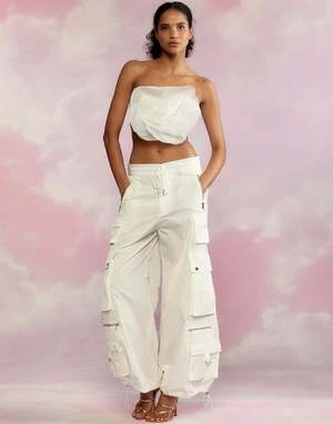 CYNTHIA ROWLEYKim Cargo Pant - White 3 CYNTHIA ROWLEYKim Cargo Pant - White - Image 3