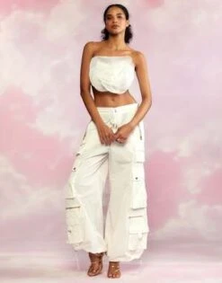 CYNTHIA ROWLEYKim Cargo Pant - White