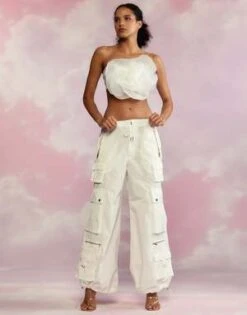 CYNTHIA ROWLEYKim Cargo Pant - White 13 CYNTHIA ROWLEYKim Cargo Pant - White -Cynthia Rowley Shop Cynthia Rowley Kim Cargo Pant 20230427212014 1